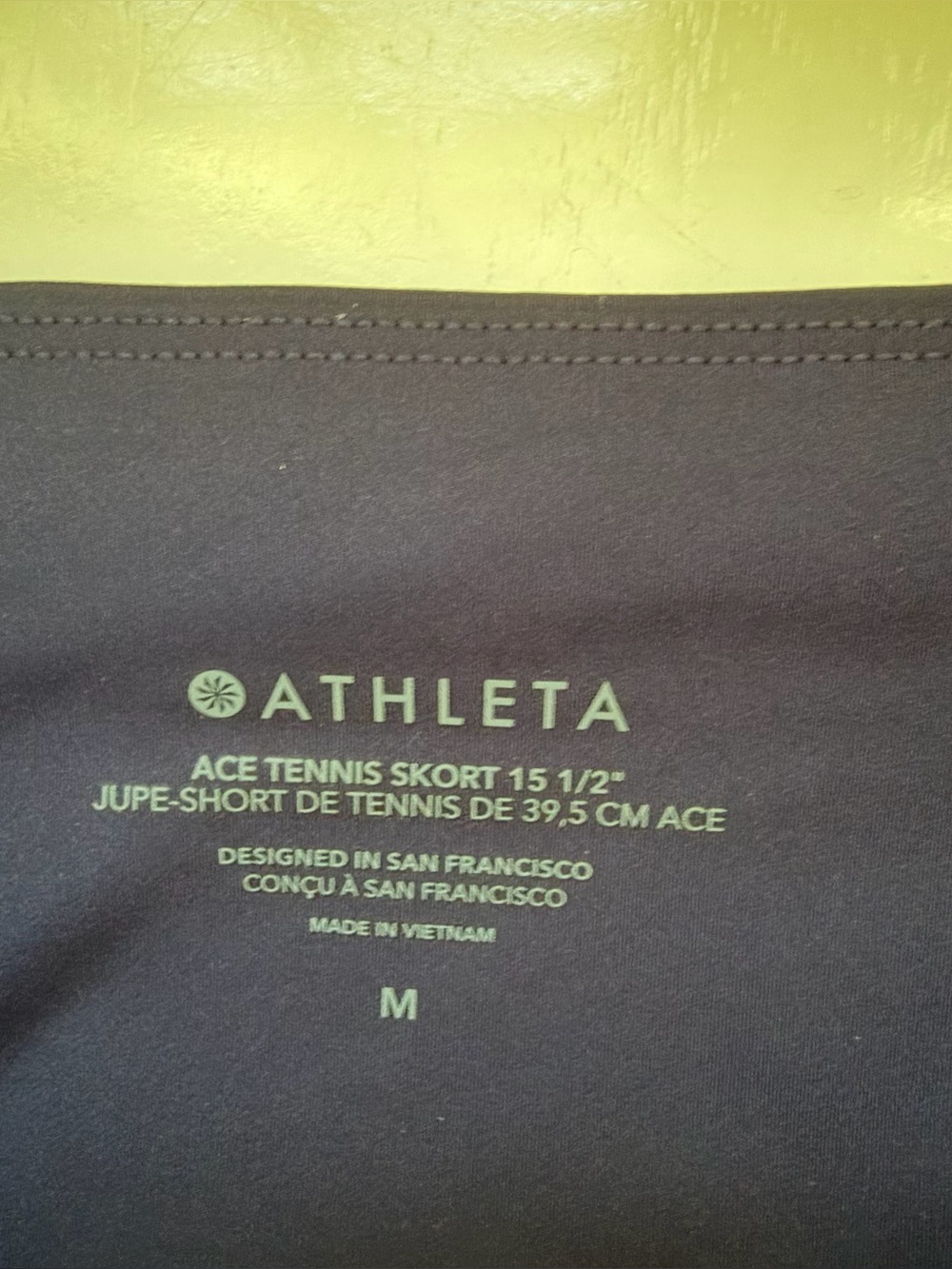 Athleta Skort Ace A-Line 15.5" Navy Skort Size Medium Tennis Golf Travel Active - Picture 4 of 9